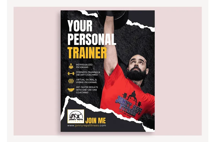 Jonny Reps Fitness Marketing Collateral