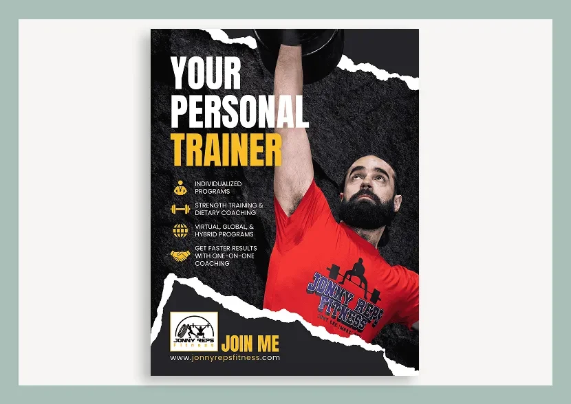 Jonny Reps Fitness: Marketing Flyer