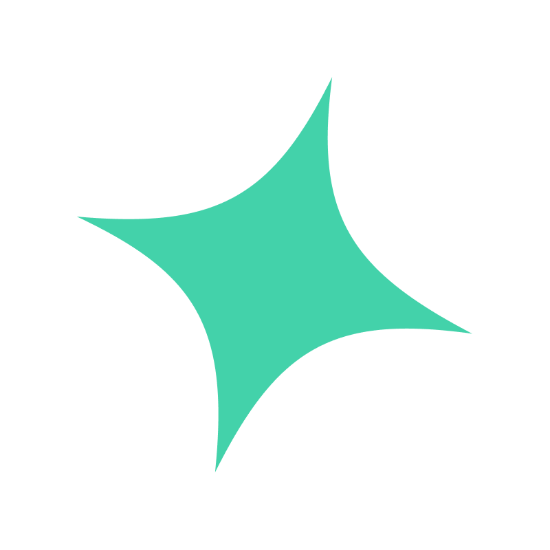 A teal-colored star-shaped object with sharp points against a black background.