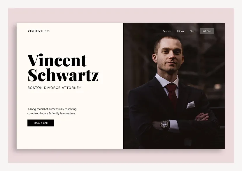 Law firm Website Hero: Concept