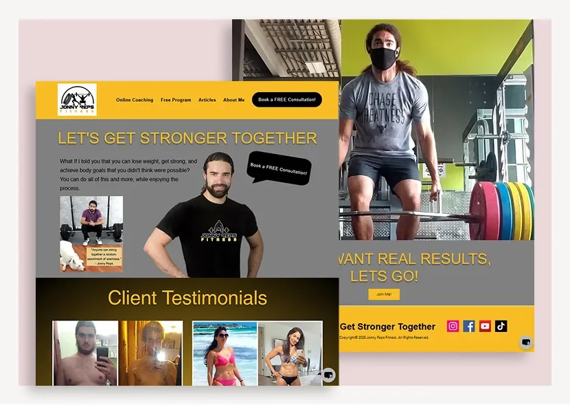 Jonny Reps Fitness Website