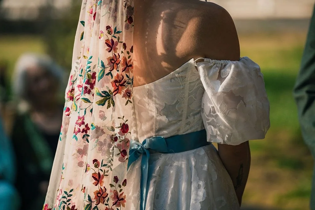 A story stitched with light, love, and color.
Every thread, every petal, every ray of sun tells a piece of this beautiful day 🌞

📷 @ryley.miller
Planner: @tapestryeventco
Venue: @saturnsreturnfarm 
Hair: @gisele_gelle
Makeup: @beautybyfuri

#Friday