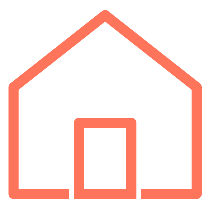 Icon of a house with a door, symbolising property acquisition.