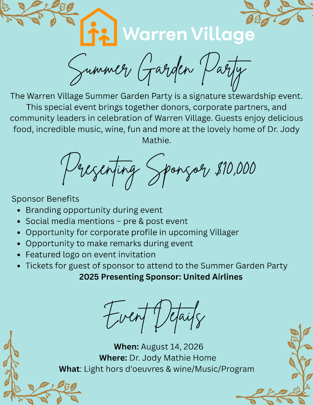 Warren Village Summer Garden Party