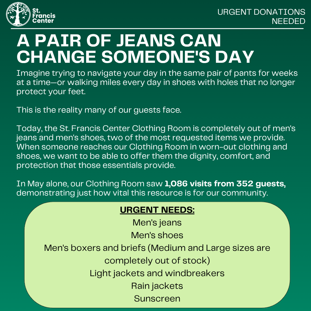 Donations needed for St. Francis Center