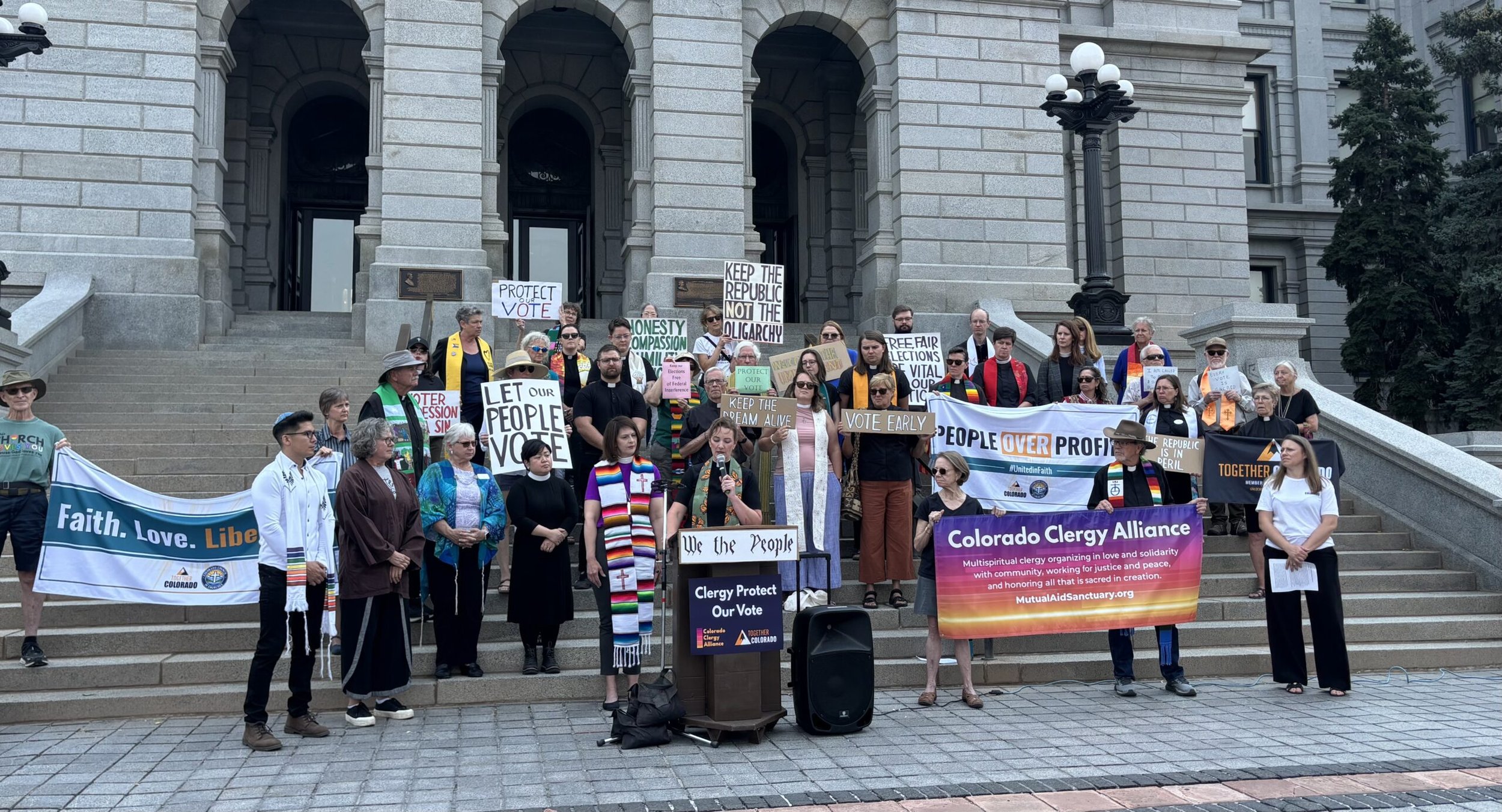 Colorado Clergy Rally in Defense of Democracy and Voter Rights