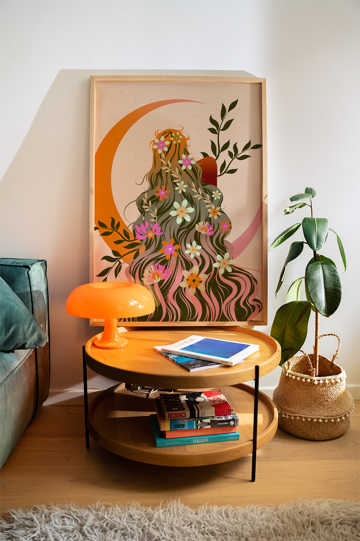 Blossoming Goddess Botanical Print 16x20