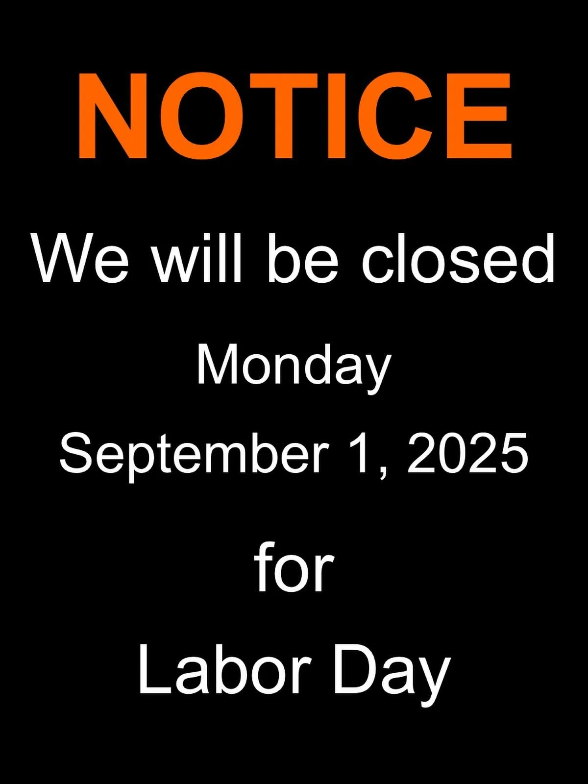 We will be closed Monday, September 1, 2025 for Labor Day.

#kubotadealer