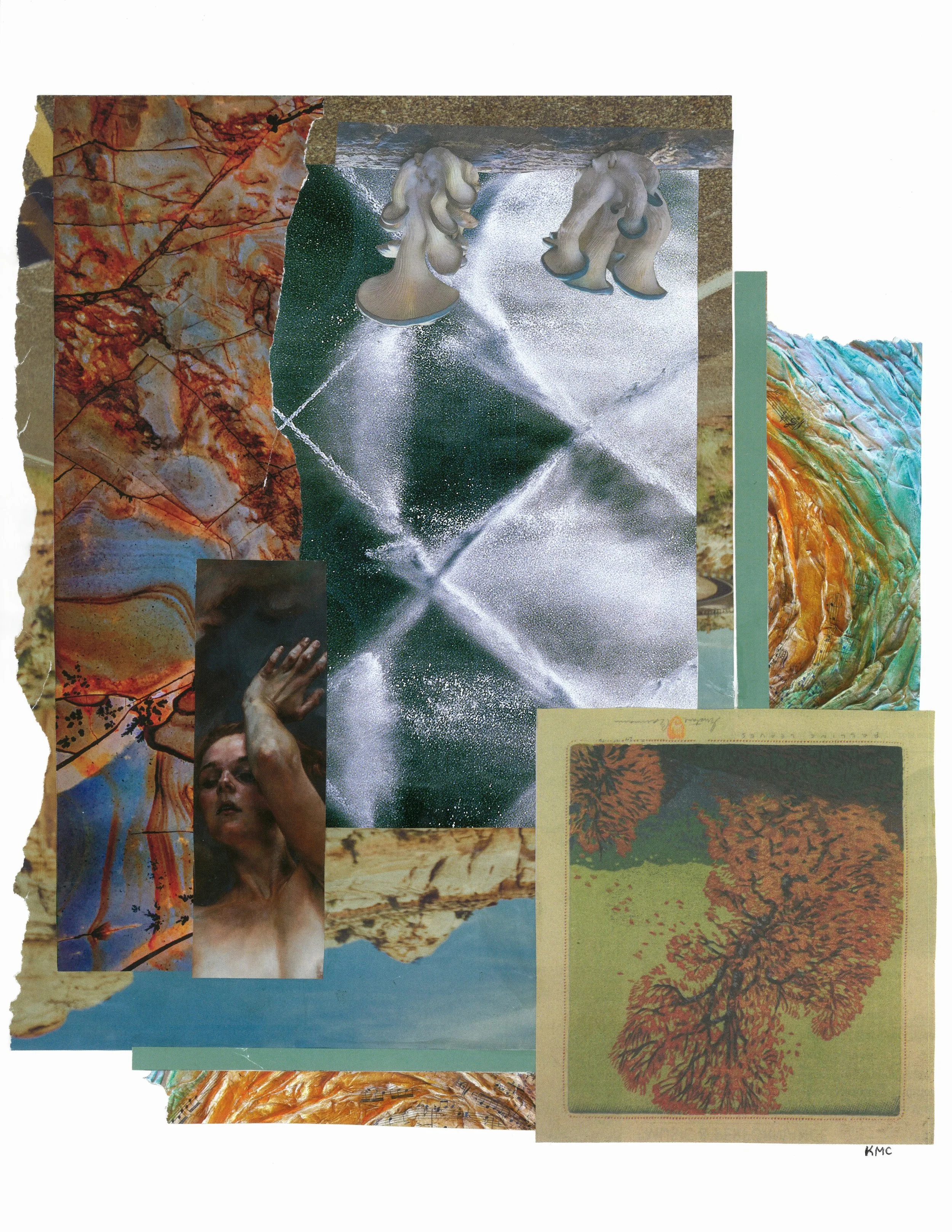 Echoes (2022) - 9x12" - collage on paper