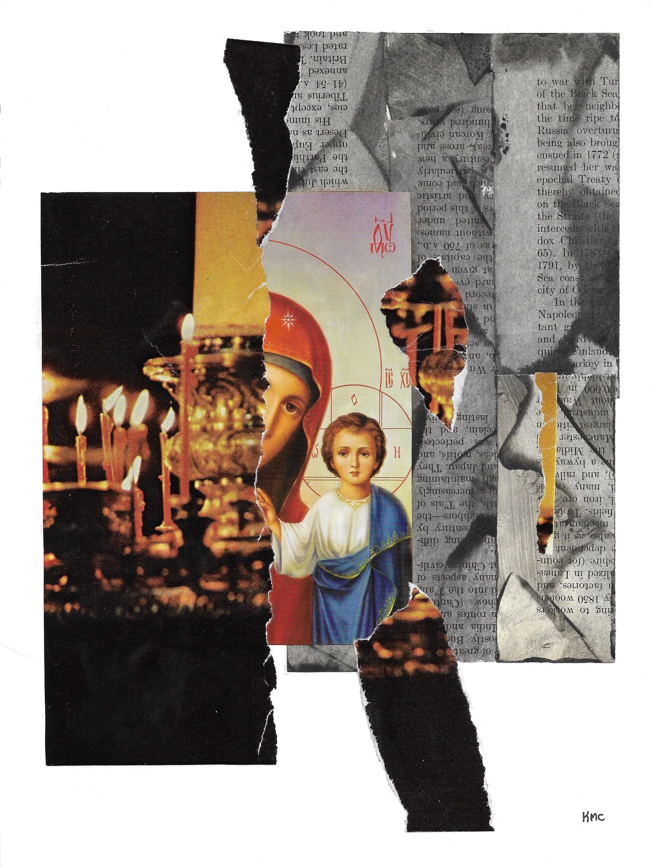 Faith (2022) - 9x12" - collage on paper