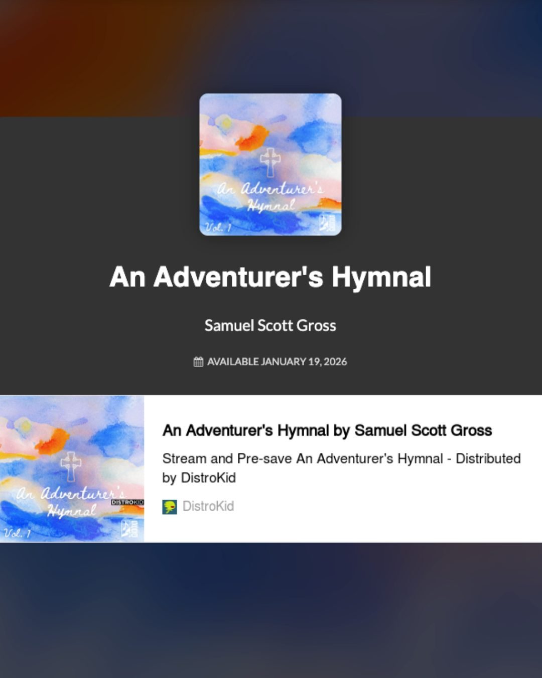 Hey guys! Second mini album coming soon!

This album is meant to be part one of many. Each piece is my take on a traditional hymn, all in a Celtic folk/cinematic orchestra style. 

Pre-save is out right now, so be sure to check the link in my bio. Go