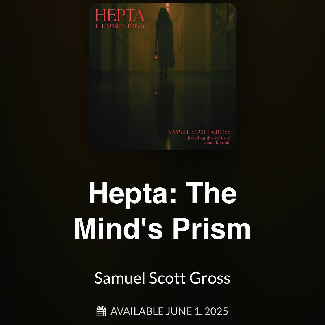 It&rsquo;s finally happening! I am officially releasing music to the public!

This album was composed for a student film with the same name, written and directed by Omar Khattab. This was the second student film I have worked on with students from Fr