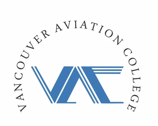 Vancouver Aviation College logo with stylized letters 'VAC' and surrounding text.