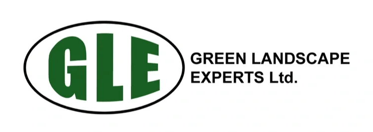 Logo for GLE Green Landscape Experts Ltd. with green and black text