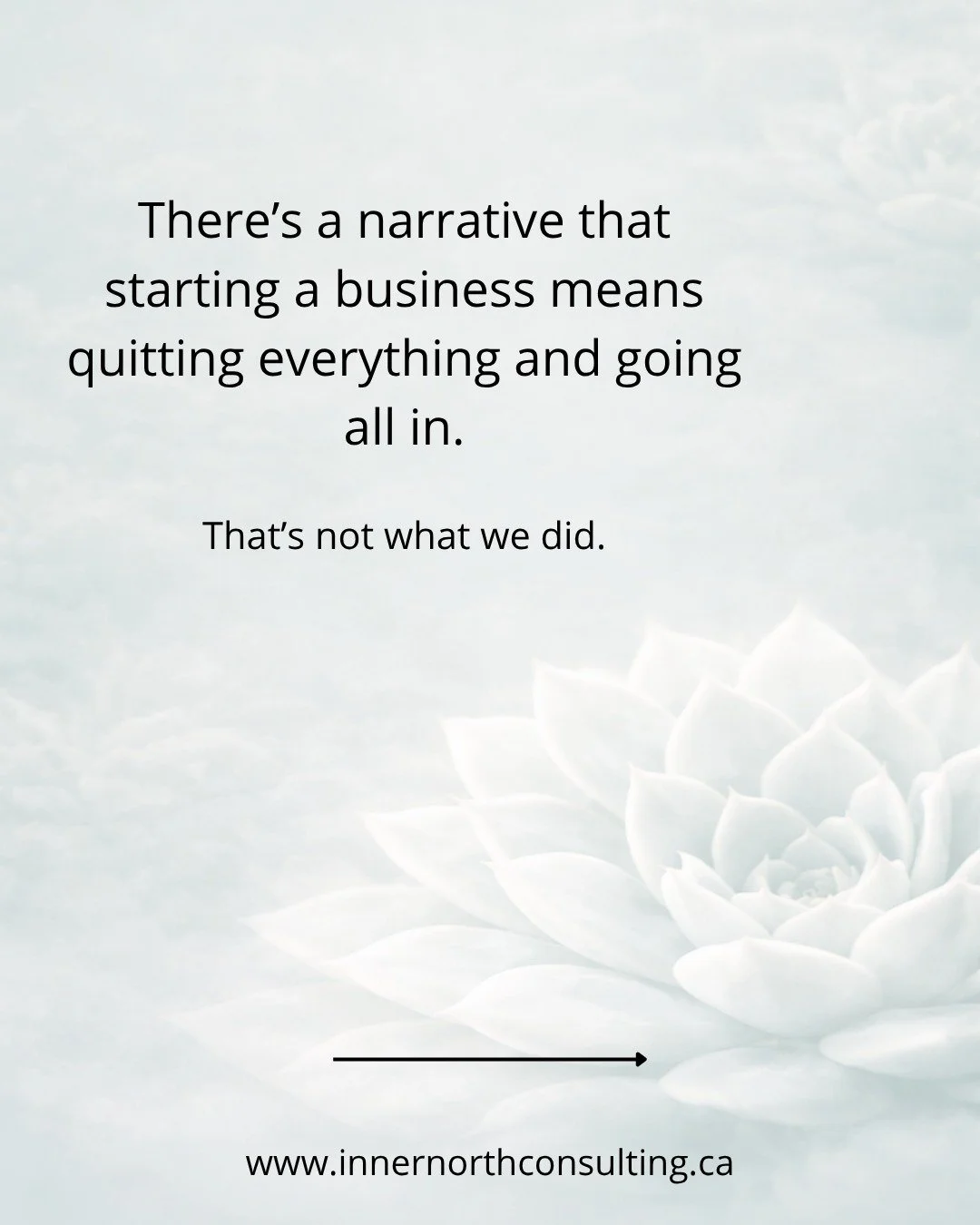 There&rsquo;s something steady about knowing you&rsquo;re not entirely dependent on one path.

That you could create something of your own if you needed to.

We built Inner North alongside our careers. Not instead of them. 

And we&rsquo;ve always do