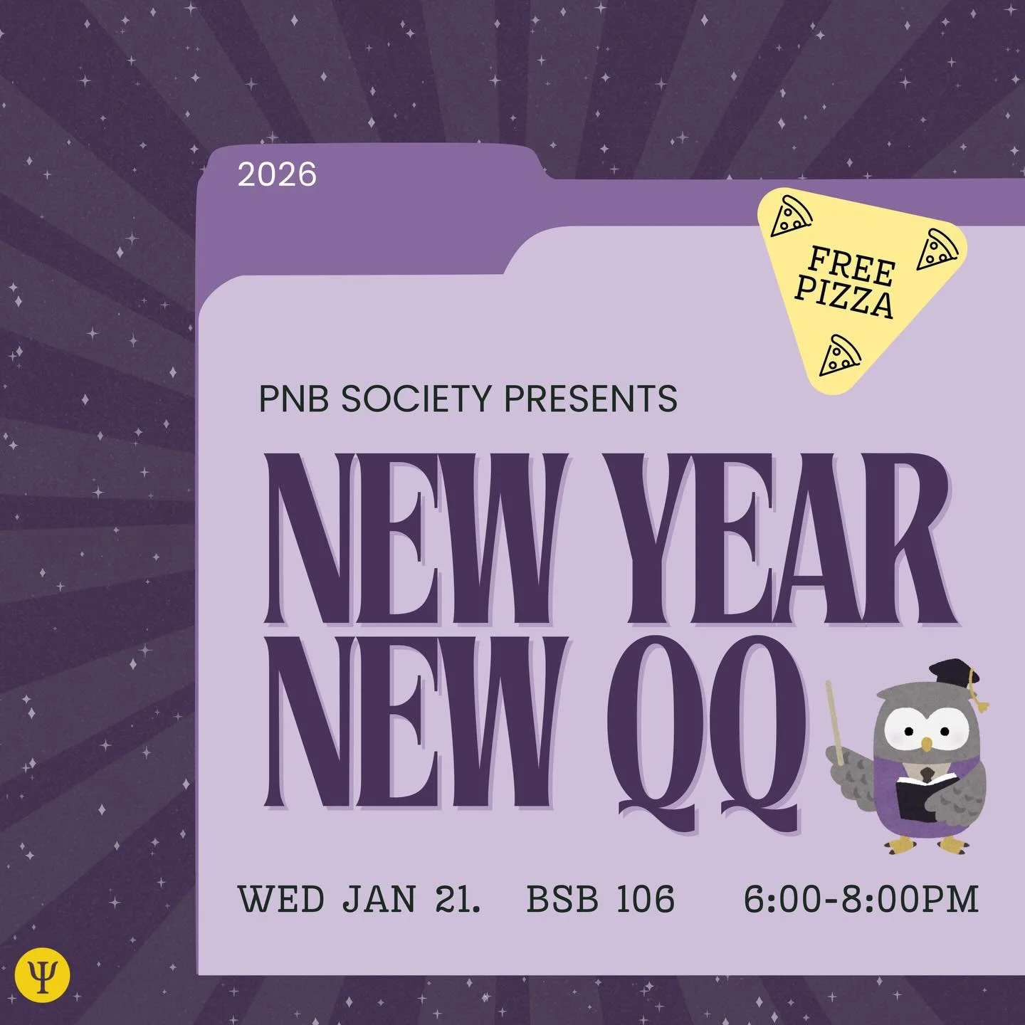 Didn&rsquo;t get a 2QQ? Not sure what to do next?
Don&rsquo;t stress &mdash; PNB Society has you covered 🧠✨

Join us for New Year, New QQ, where we&rsquo;ll cover:
&bull; How to approach professors + email templates
&bull; Alternative ways to get re