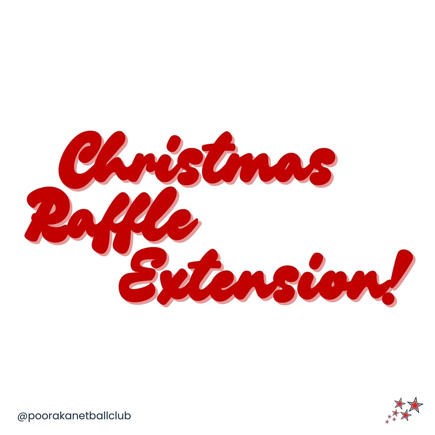 To those who haven&rsquo;t returned their Christmas Raffle Tickets yet and may have been planning to do so tonight at training, but are unable to make it &mdash; we are going to extend this by a week as there&rsquo;s a good chunk of Allstars who stil
