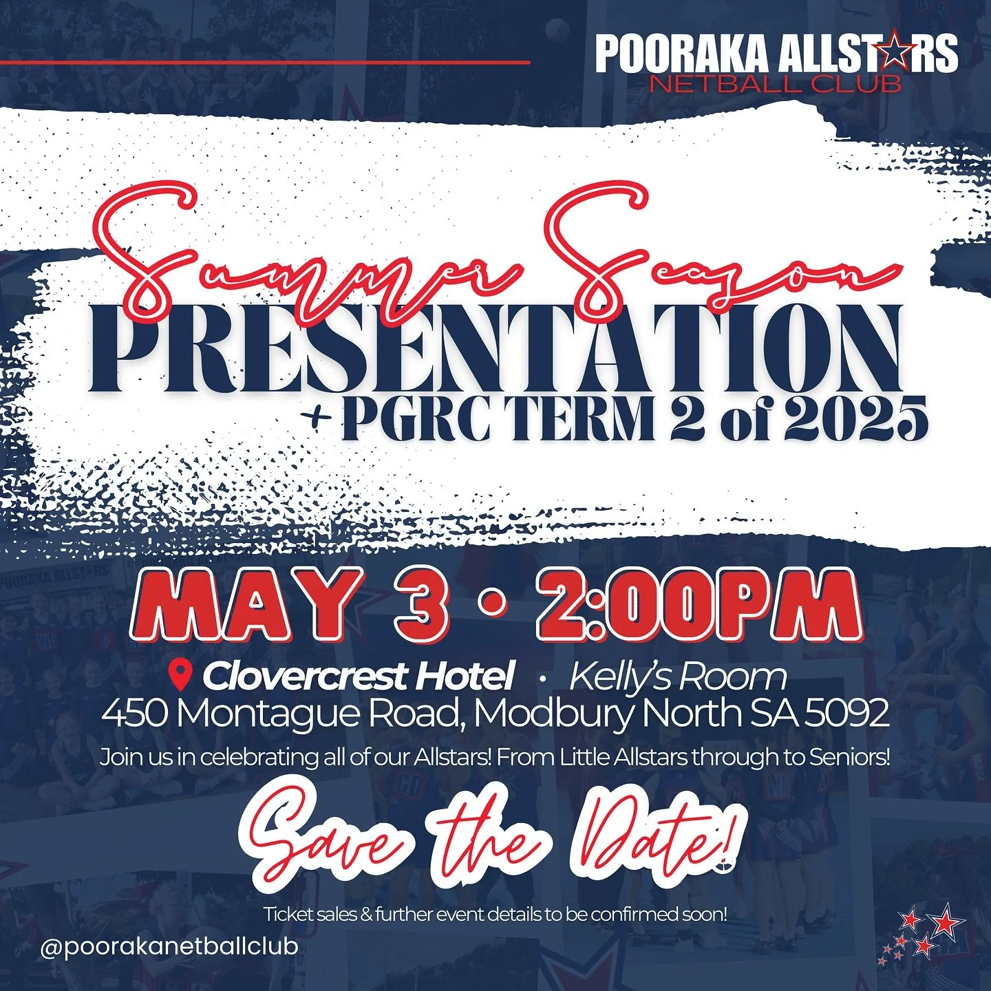 SAVE THE DATE‼️ Our Summer Season 2025/26 &amp; PGRC Term 2 of 2025 Presentation will be held on SUNDAY, MAY 3 with a 2:00PM START🤩 Ticket sales &amp; further event details to come soon! But for now, pop the date in your calendar so you don&rsquo;t 