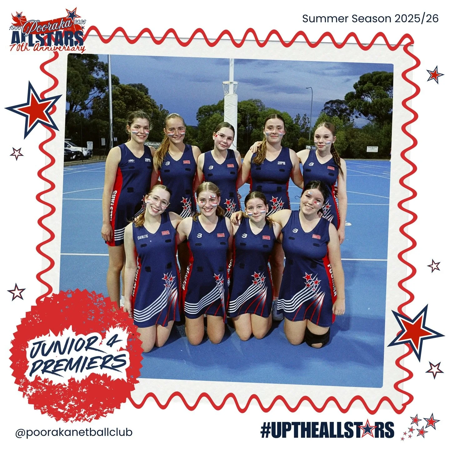 YOUR SUMMER SEASON 2025/26 JUNIOR 4 &amp; JUNIOR 6 PREMIERS🤩

A very well deserved congratulations to Coach Aleisha &amp; her Junior 4s and Coach Kaela &amp; her Junior 6-1s on AMAZING Grand Final wins tonight!!

Our Junior 4s hustled HARD and playe