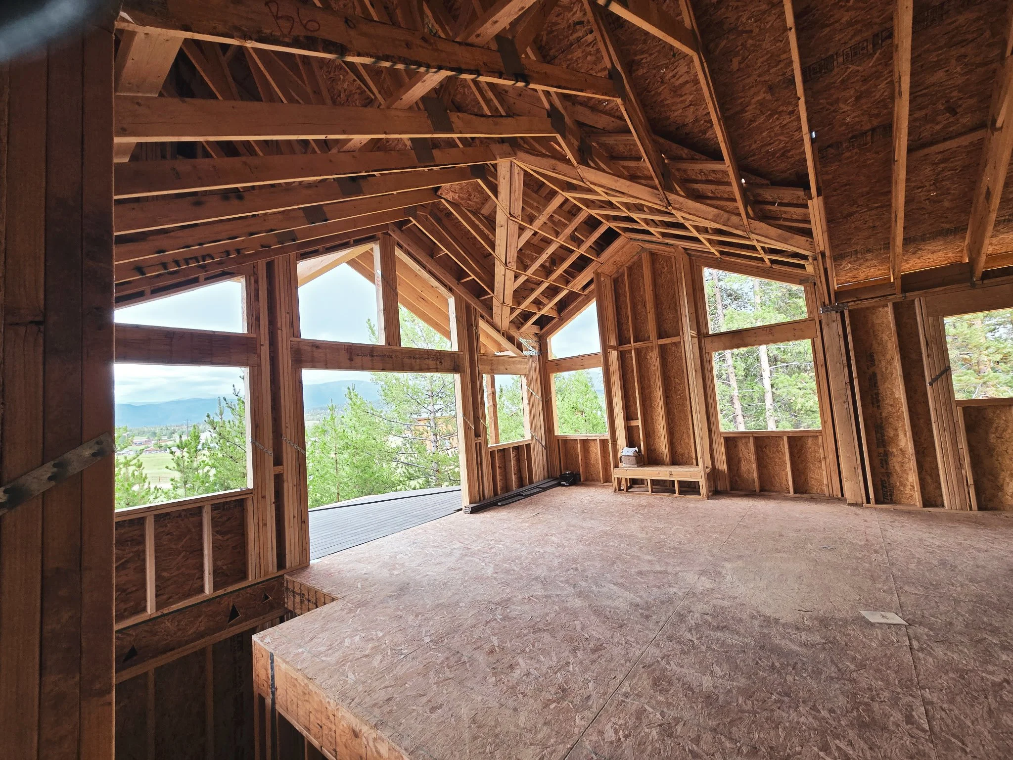 House framing. Built by Stellaris Build Co.