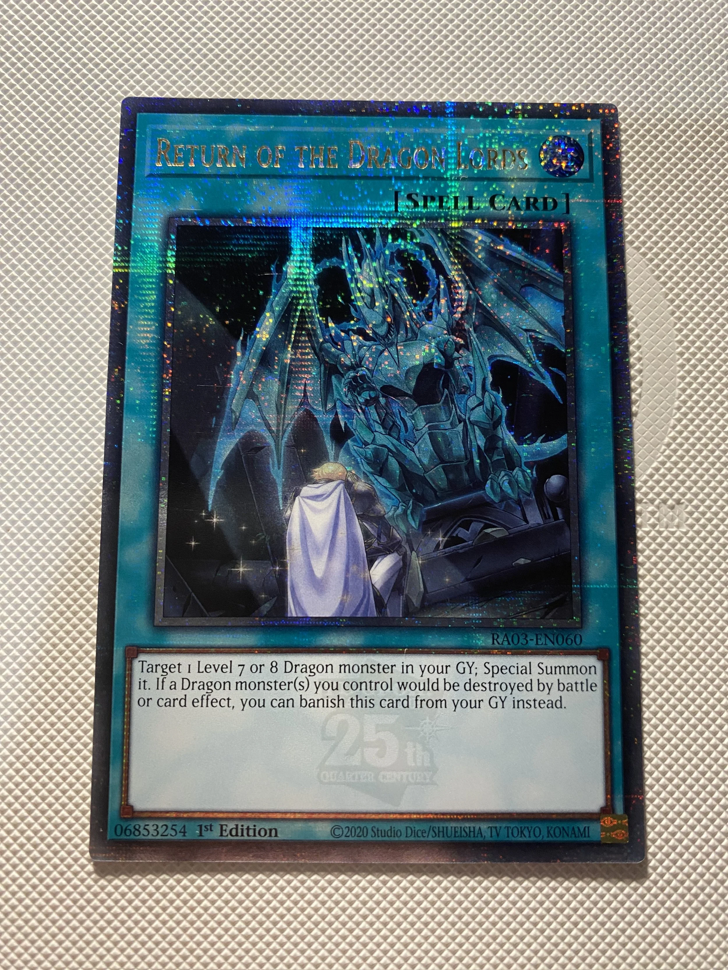 RETURN OF THE DRAGON LORDS QUARTER CENTURY SECRET RARE NEAR MINT