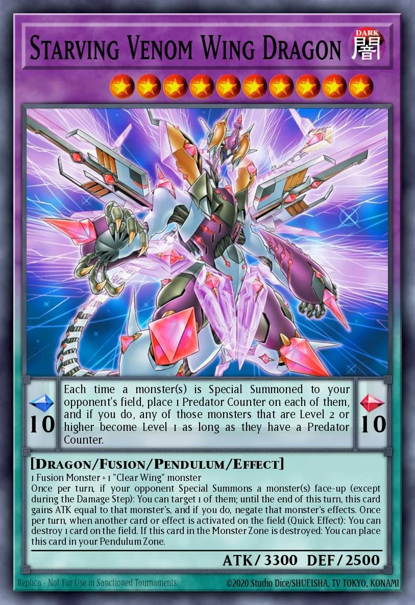 STARVING VENOM WING DRAGON - BLZD-EN031 - 1st Edition - SUPER RARE