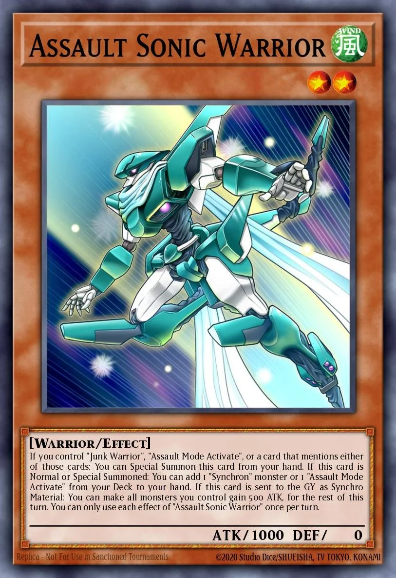 ASSAULT SONIC WARRIOR - BLZD-EN005 - 1st Edition - COMMON