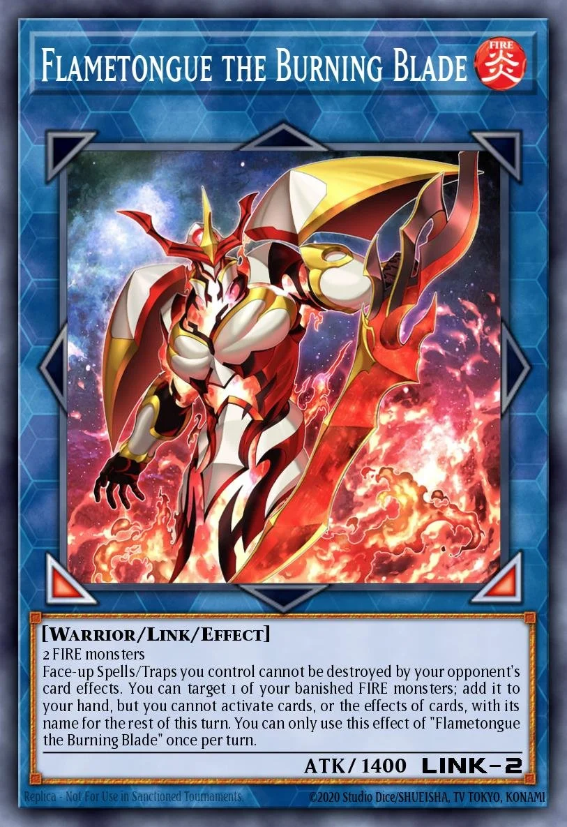 FLAMETONGUE THE BURNING BLADE - BLZD-EN099 - 1st Edition - SUPER RARE
