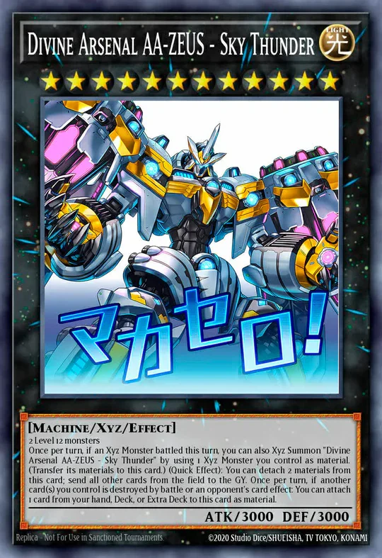 Divine Arsenal AA-ZEUS - Sky Thunder (Variant Art) - RA05-EN103 - 1st Edition - Starlight Rare