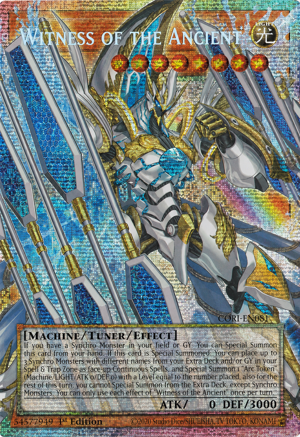 Witness of the Ancient - CORI-EN081 - 1st Edition - Starlight Rare (EXTENDED ART)
