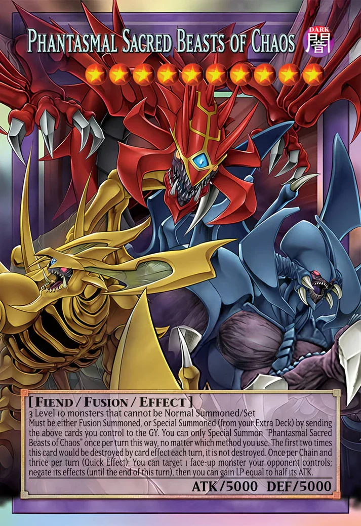 The Chaotic Phantasmal Sacred Beast - CORI-EN029 - 1st Edition - Ultra Rare (Extended Art)