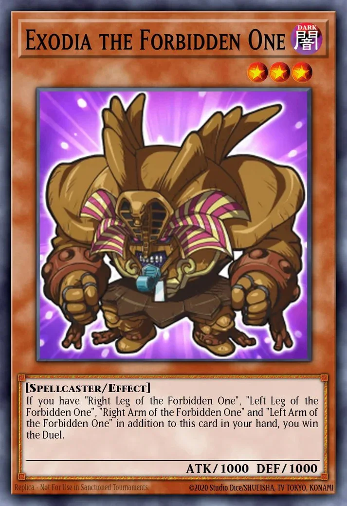 EXODIA THE FORBIDDEN ONE (CHIBI)  - BLGG-EN002 - 1st Edition - SECRET RARE
