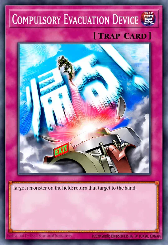 Compulsory Evacuation Device (Variant Art) - RA05-EN125 - 1st Edition - Starlight Rare