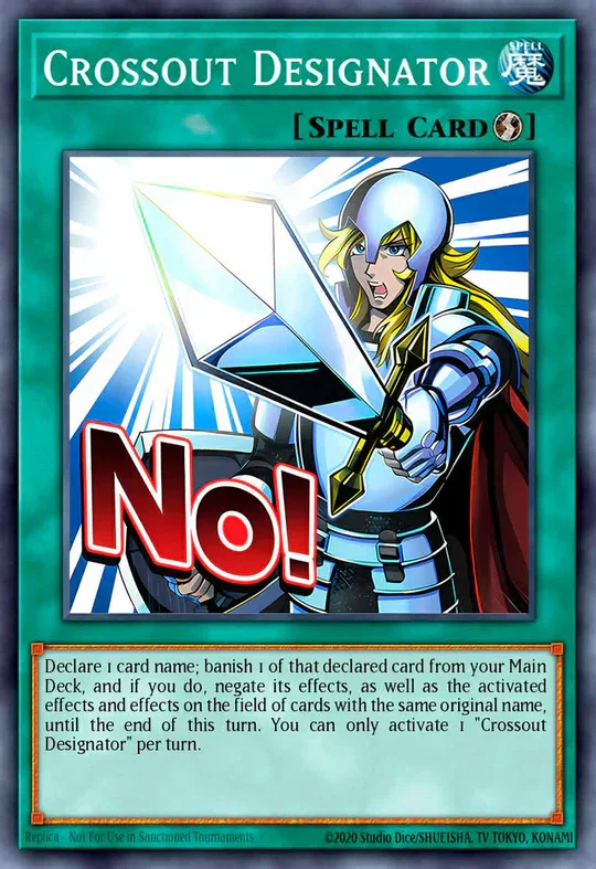 Crossout Designator (Variant Art) - RA05-EN118 - 1st Edition - Starlight Rare