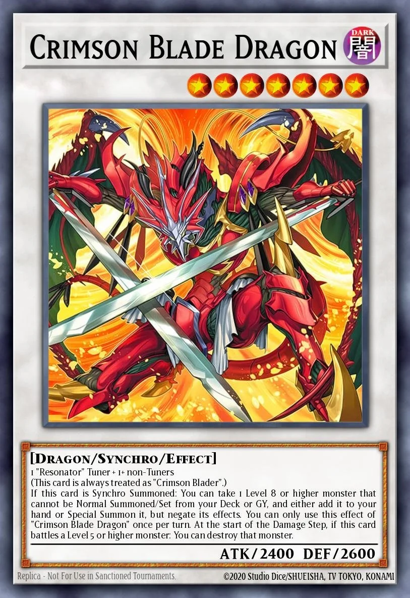 CRIMSON BLADE DRAGON - BLZD-EN037 - 1st Edition - ULTRA RARE