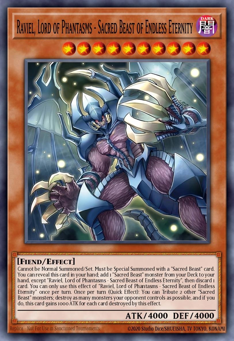 RAVIEL, LORD OF PHANTASMS - SACRED BEAST OF ENDLESS ETERNITY - CORI-EN007 - 1st Edition - SUPER RARE