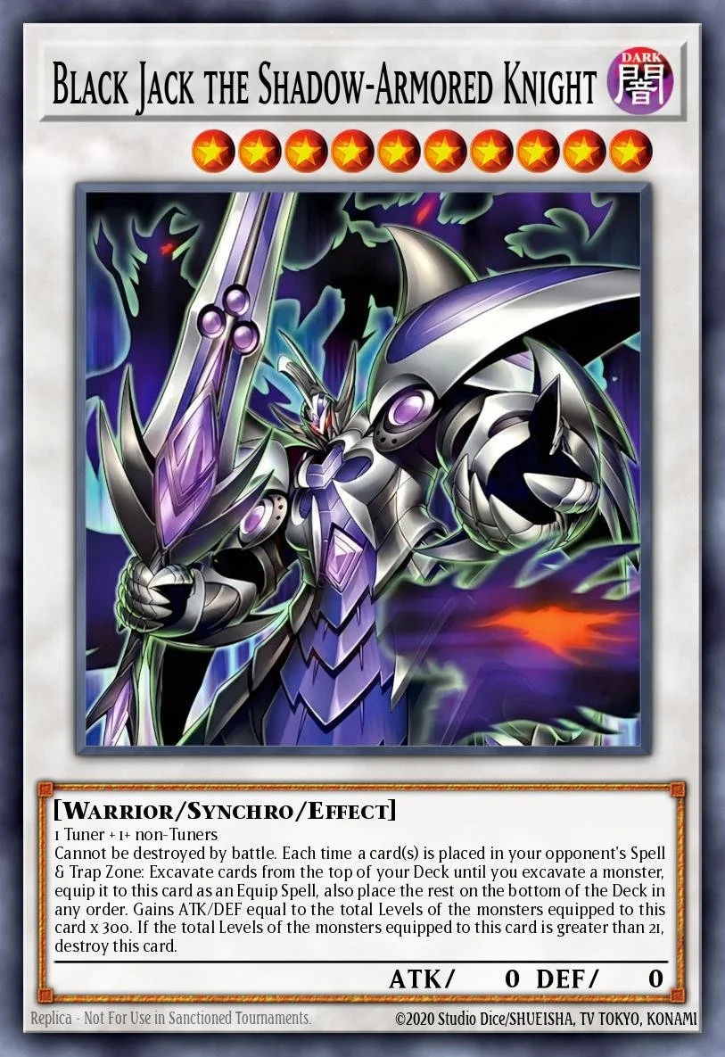 BLACK JACK THE SHADOW-ARMORED KNIGHT - BLGG-EN046 - 1st Edition - ULTRA RARE