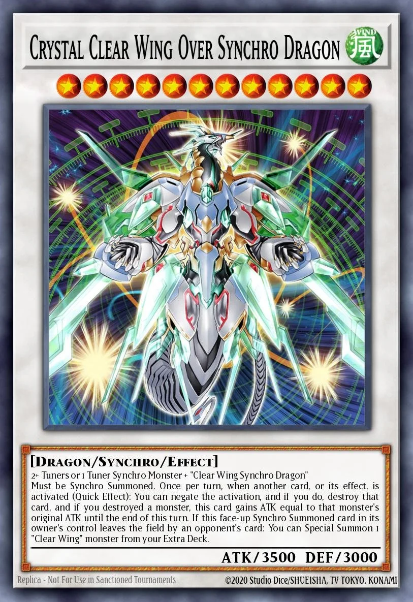 Crystal Clear Wing Over Synchro Dragon - LAVD-ENS34 - 1st Edition - SECRET RARE