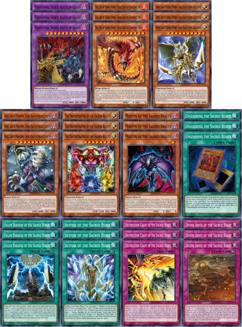 Sacred Beasts Deck Core - CORI - 33 Cards