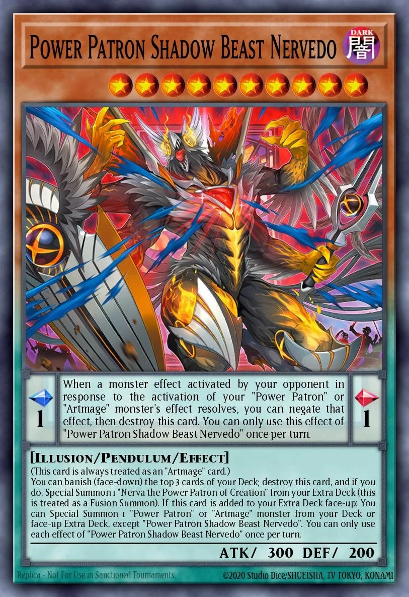 POWER PATRON SHADOW BEAST NERVEDO - BLZD-EN011 - 1st Edition - ULTRA RARE