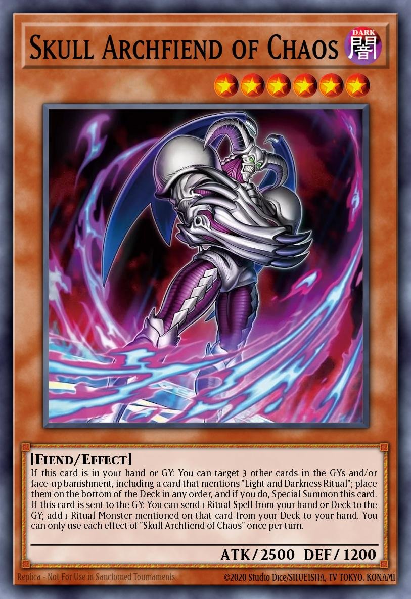 SKULL ARCHFIEND OF CHAOS - CORI-EN002 - 1st Edition - SUPER RARE