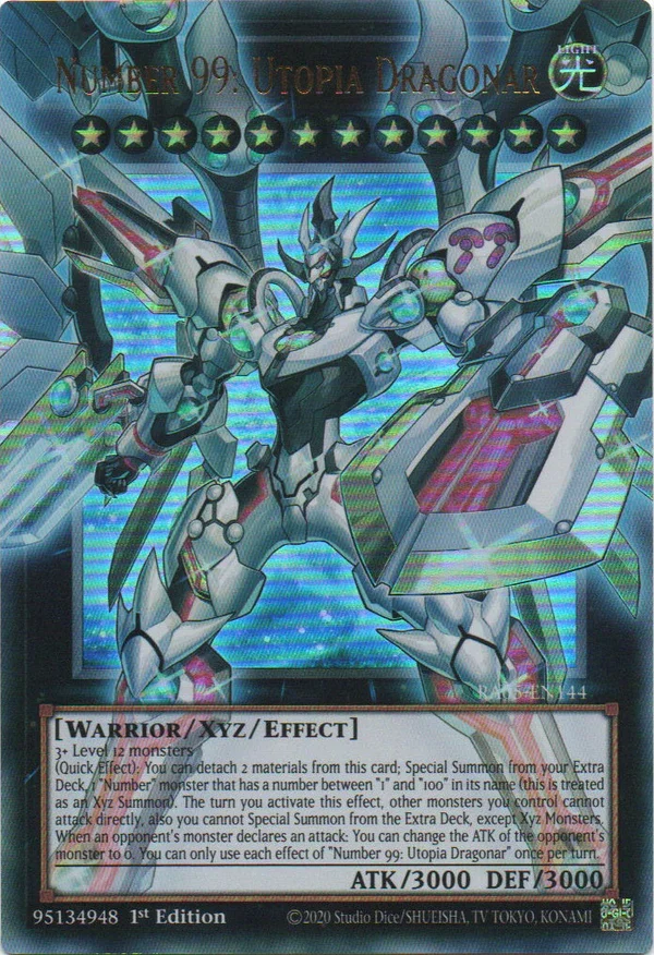 Number 99: Utopia Dragonar (Extended Art) - RA05-EN144 - 1st Edition - Ultra Rare
