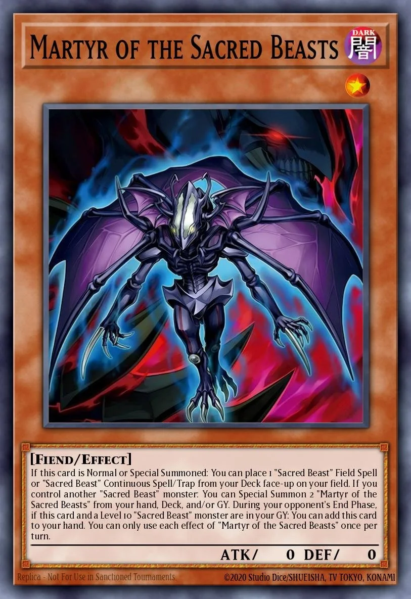 MARTYR OF THE SACRED BEASTS - CORI-EN009 - 1st Edition - SUPER RARE