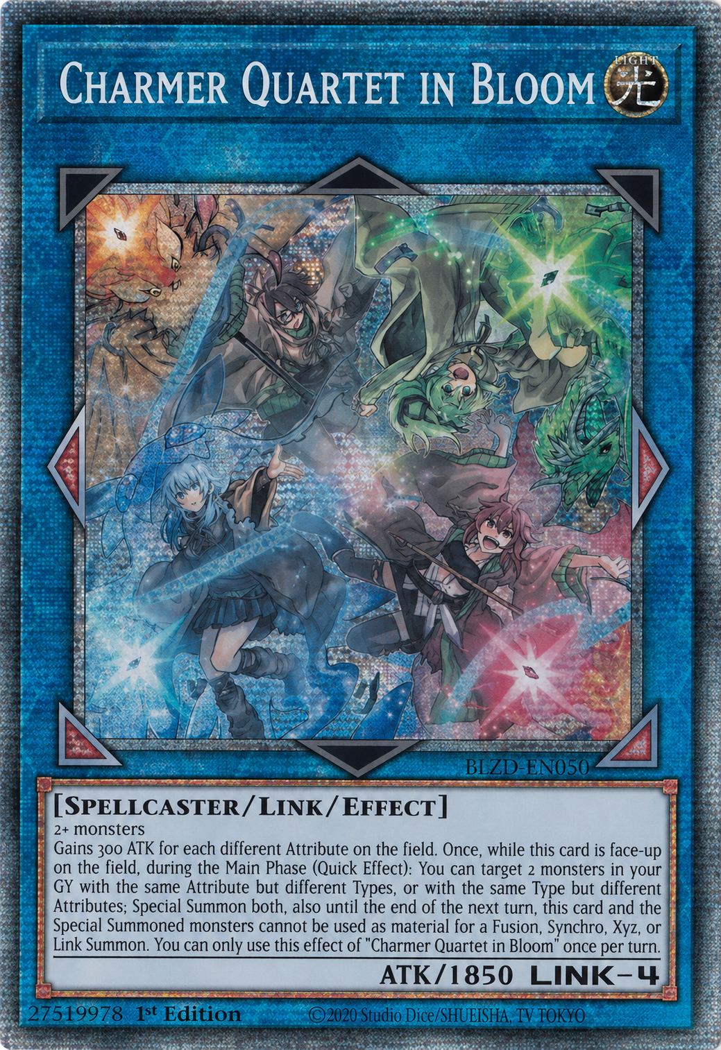 Charmer Quartet in Bloom - BLZD-EN050 - Starlight Rare - 1st Edition