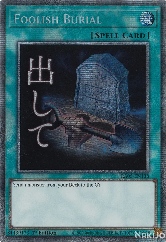 Foolish Burial (Variant Art) - RA05-EN138 - 1st Edition - Starlight Rare