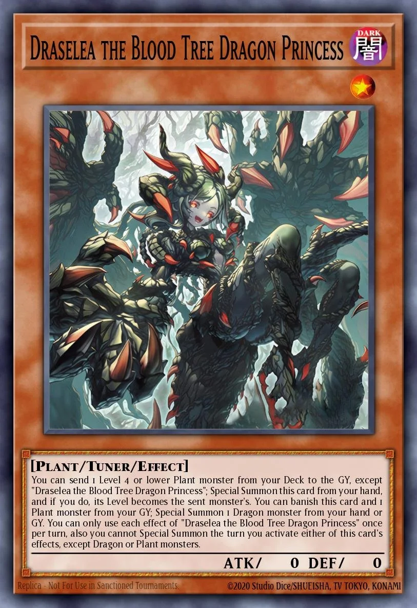 DRASELEA THE BLOOD TREE DRAGON PRINCESS - BLZD-EN027 - 1st Edition - SECRET RARE