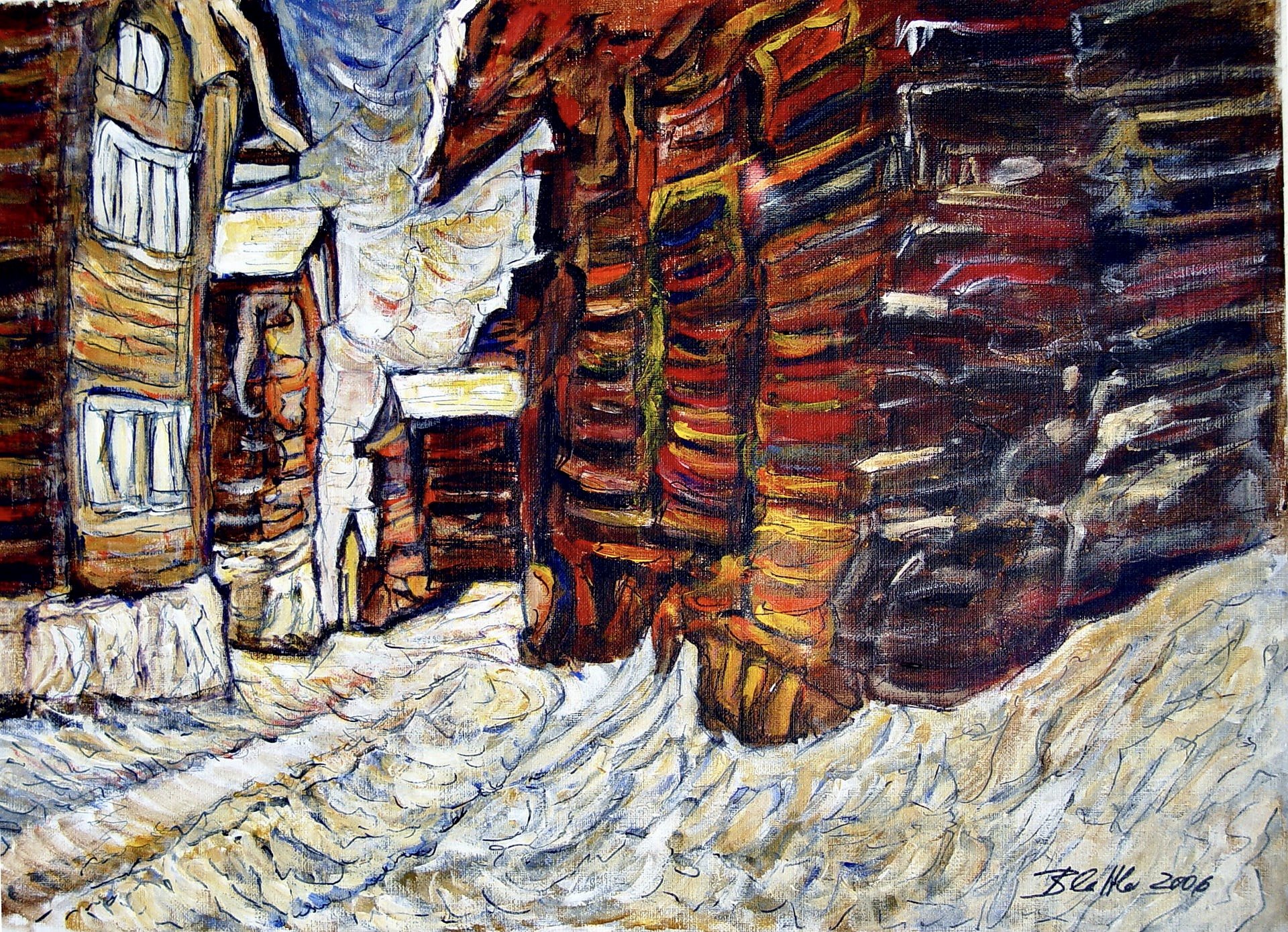 Chemin des Bornes im Wintr