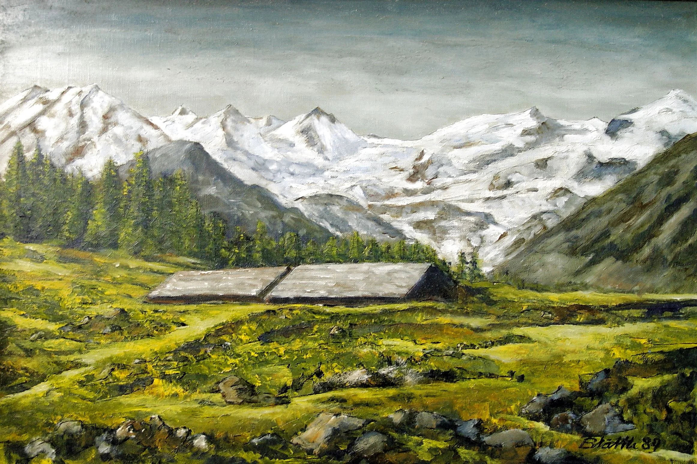 Val Roseg mit Sella Gruppe