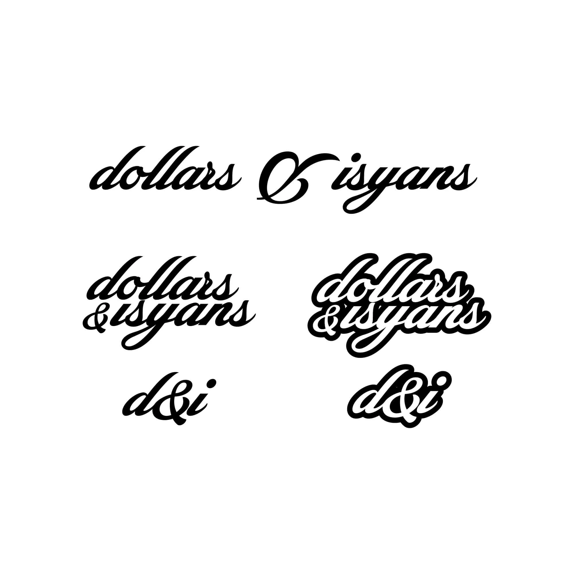 New Logo explorations for Dollars & Isyans