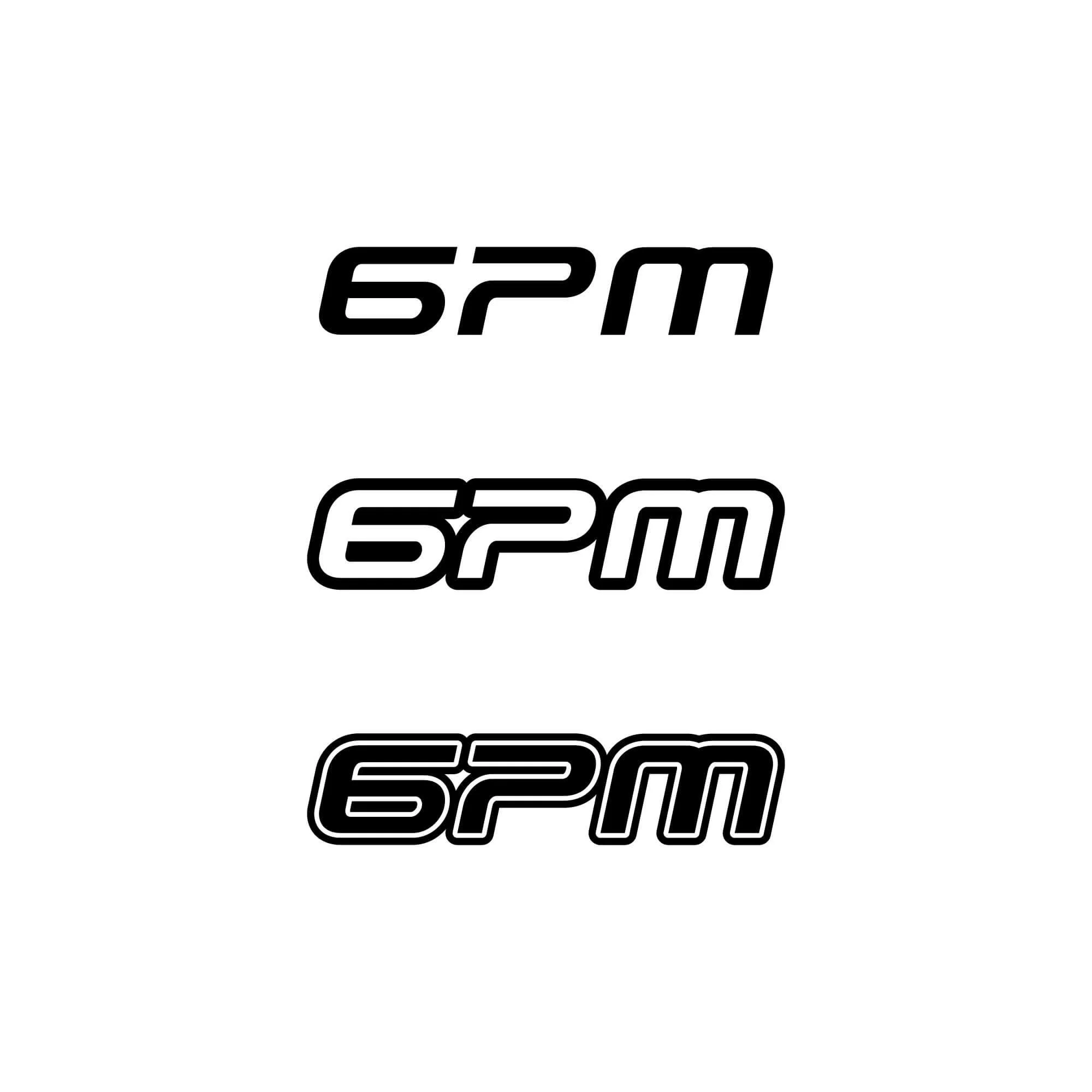6PM Futuristic Logo process